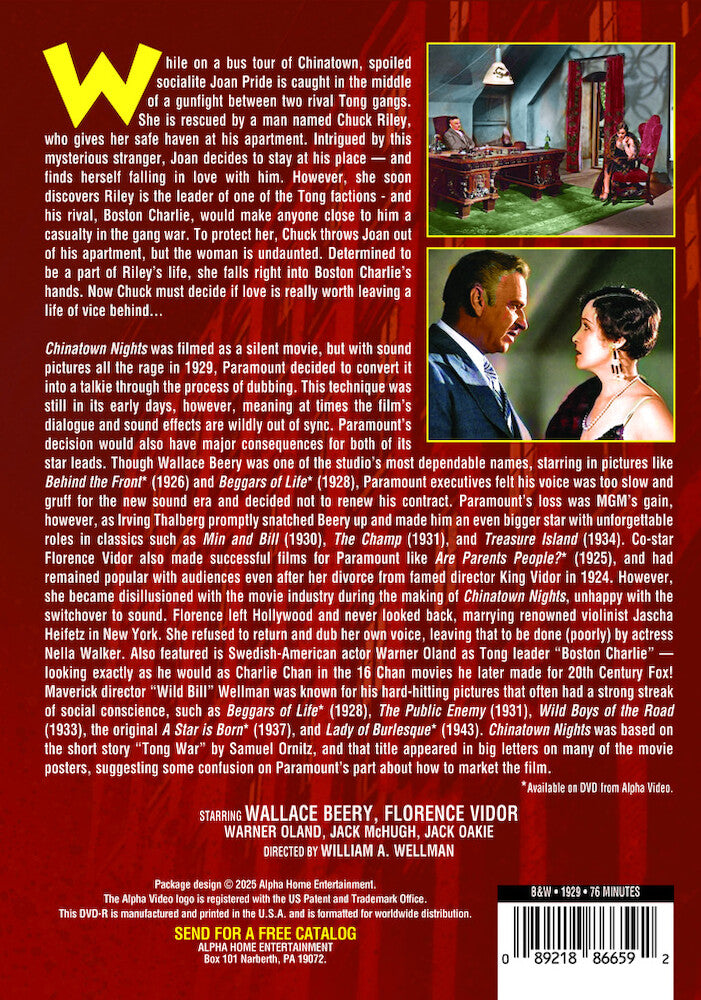 chinatown nights - Back Panel - DVD