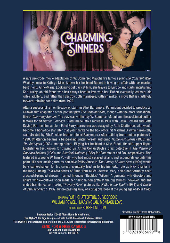 charming sinners - Back Panel - DVD