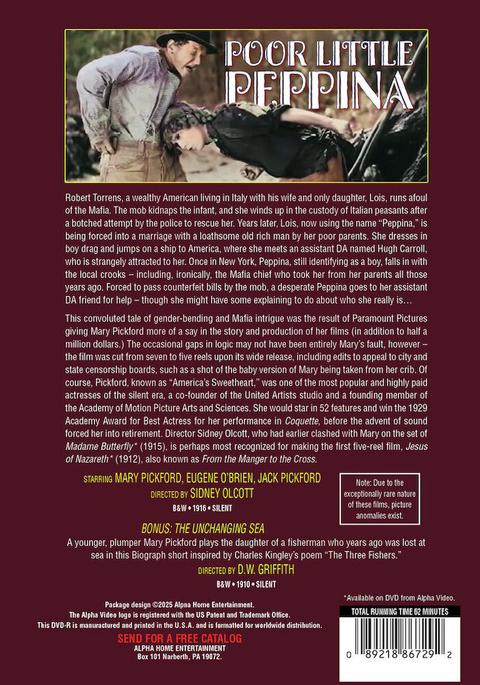 poor little peppina (silent) - Back Panel - DVD