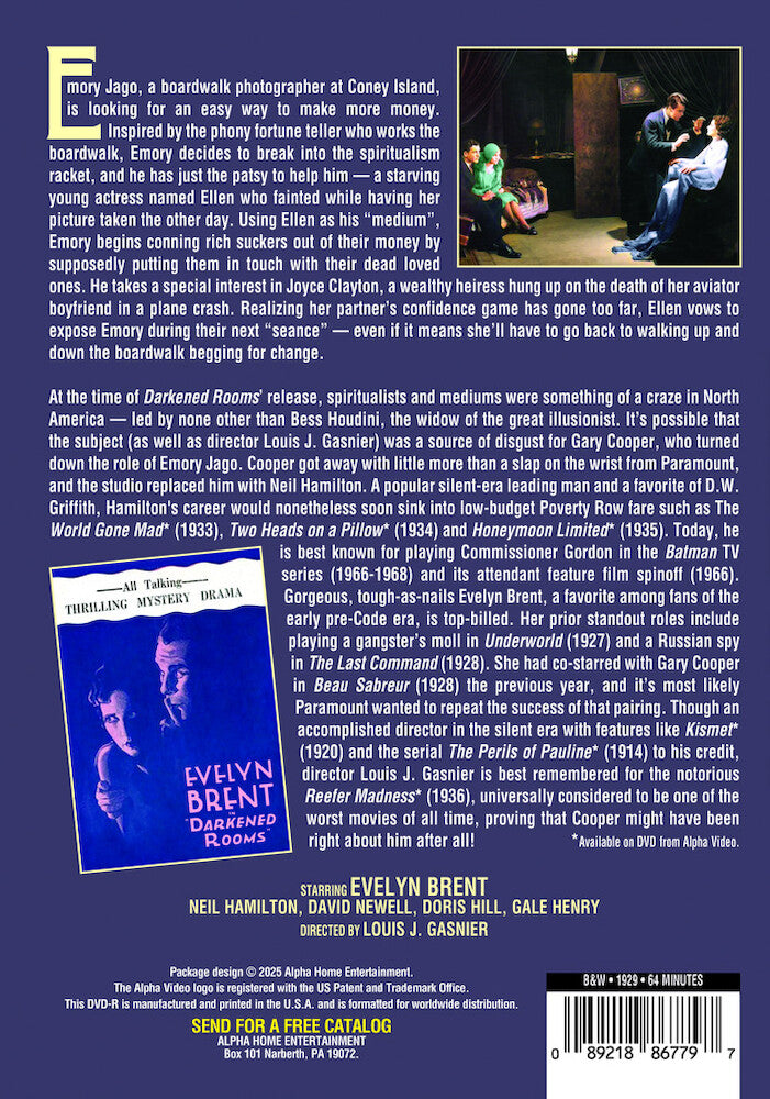 darkened rooms - Back Panel - DVD