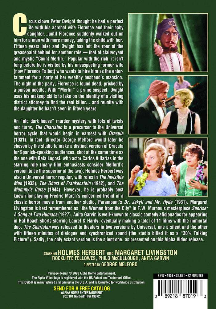 The Charlatan (Silent) - Back Panel - 