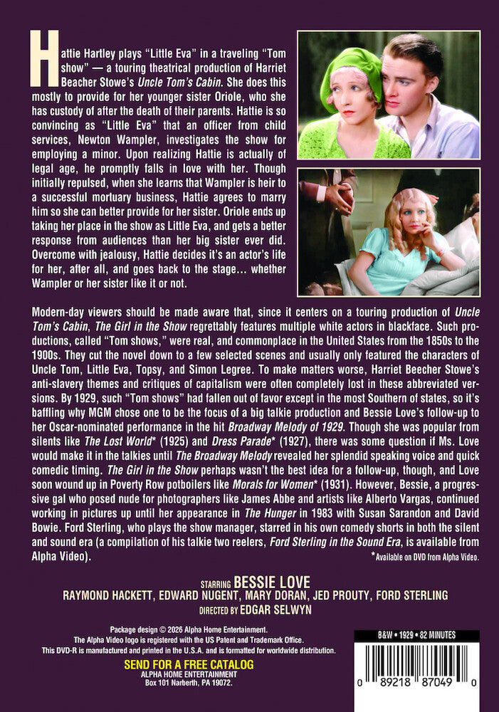 The Girl in the Show - Back Panel - 