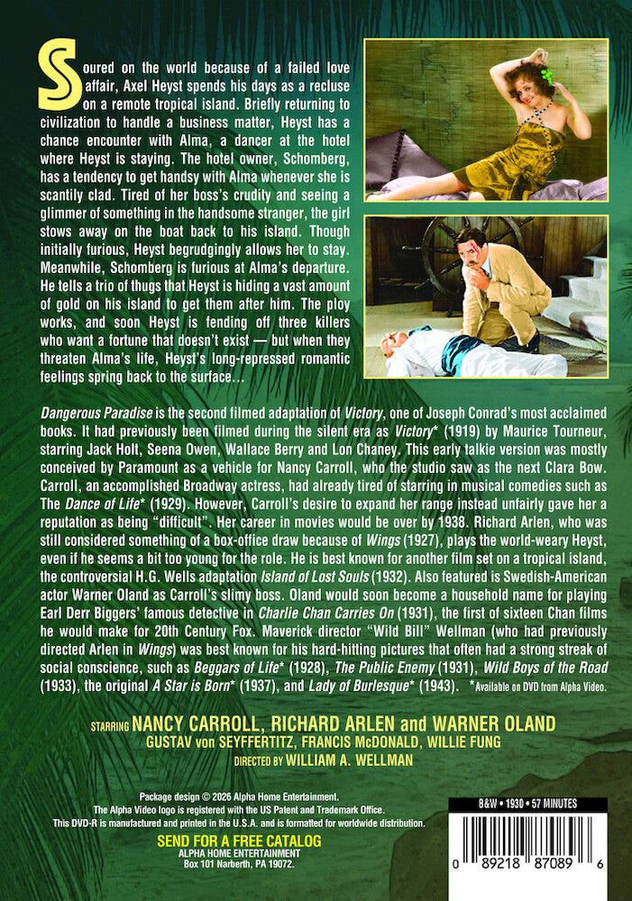 Dangerous Paradise - Back Panel - 