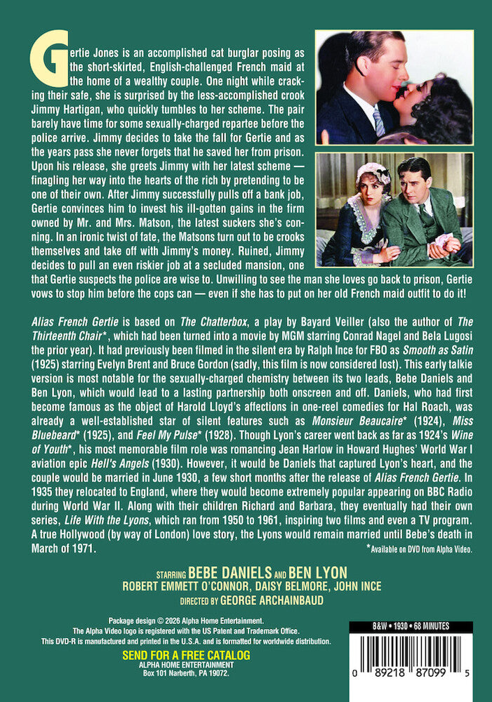 Alias French Gertie - Back Panel - 