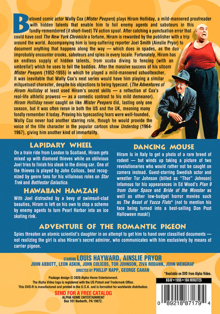 The Adventures of Hiram Holliday - Back Panel - 