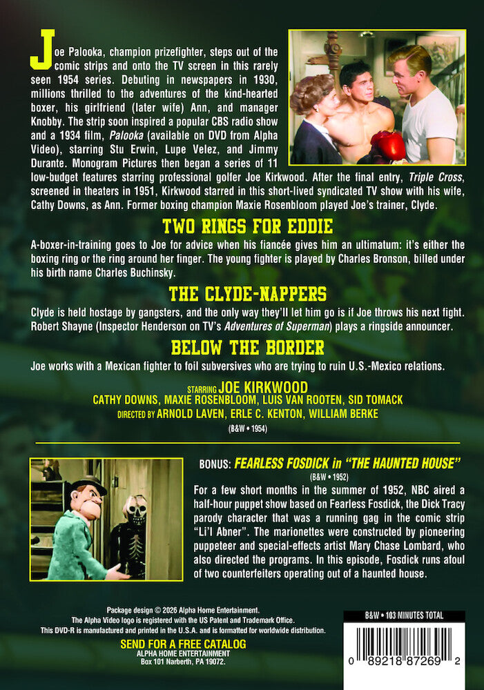 Lost TV Classics Featuring The Joe Palooka Story, Volume 2 - Back Panel - 