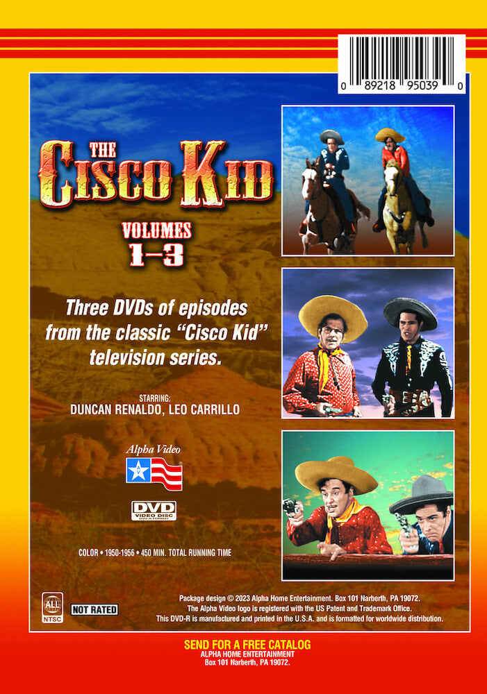cisco kid - volumes 1-3 - Back Panel - DVD