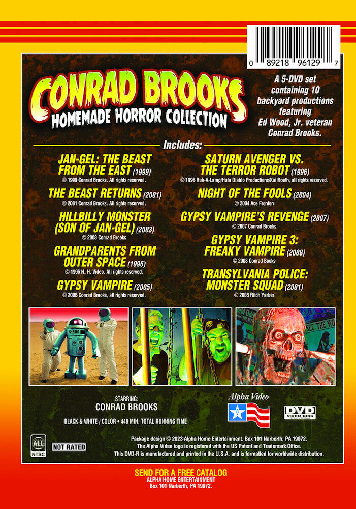 conrad brooks homemade horror collection - Back Panel - DVD