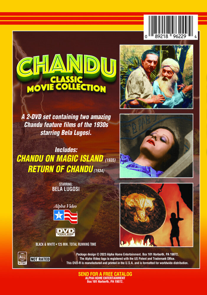 chandu classic movie collection (chandu on magic island / return of chandu) - Back Panel - DVD