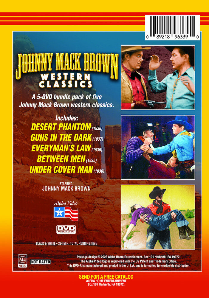 johnny mack brown western classics - Back Panel - DVD