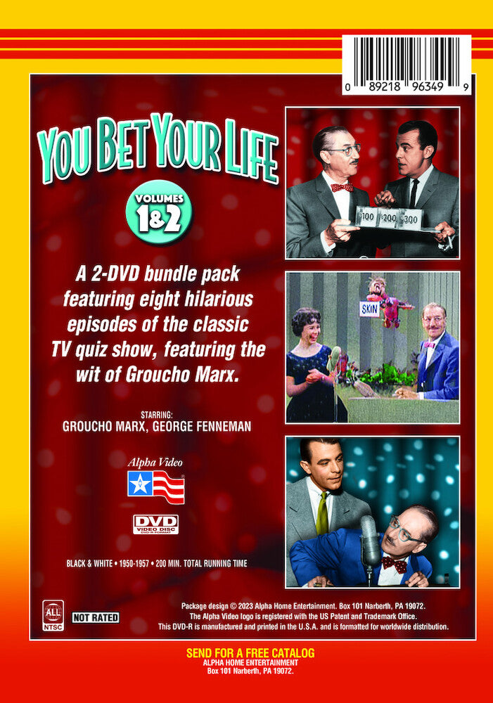 you bet your life - volumes 1 & 2 - Back Panel - DVD