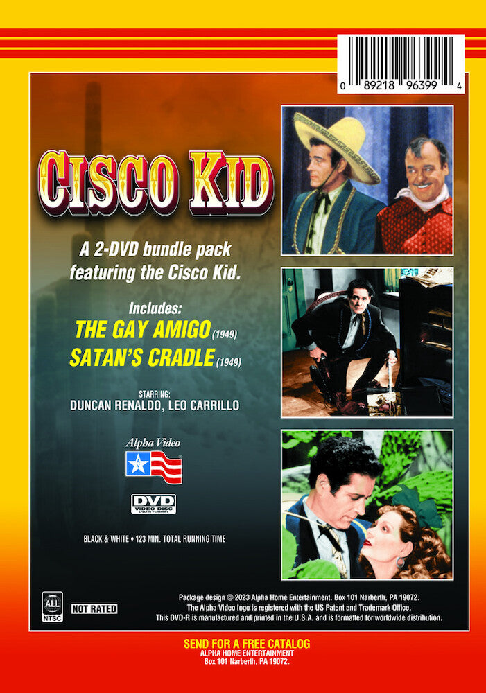 cisco kid: the gay amigo (1949) / satan's cradle - Back Panel - DVD