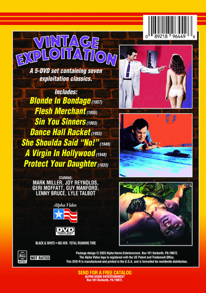 Vintage Exploitation Collection - Back Panel - 