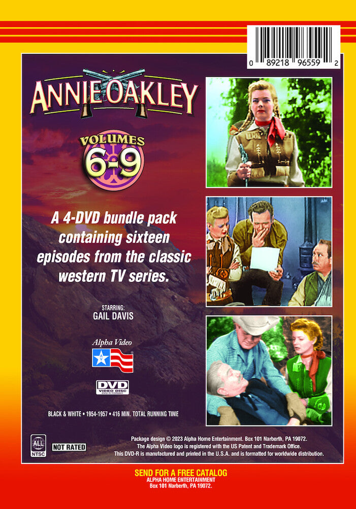 annie oakley - volumes 6-9 - Back Panel - DVD
