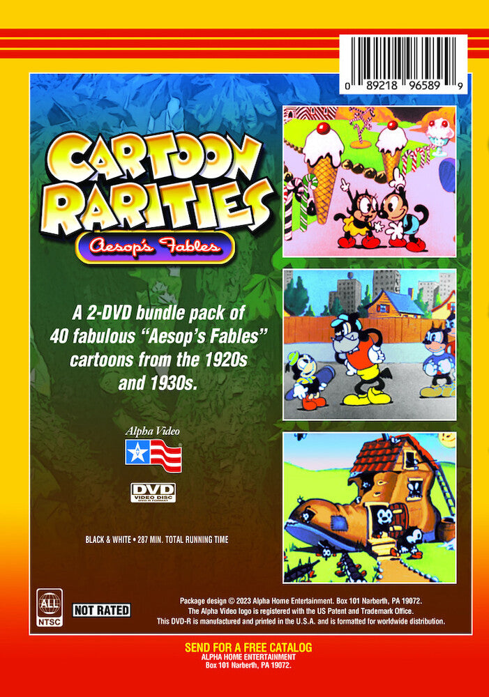 cartoon rarities: aesop's fables (2-) - Back Panel - DVD