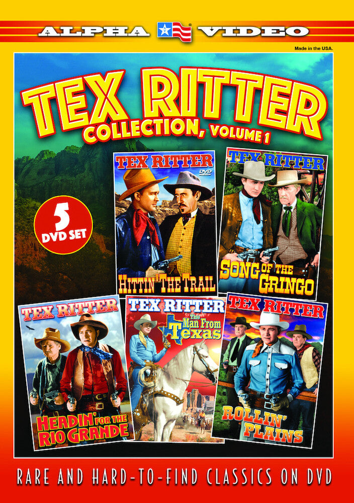 Tex Ritter Collection, Volume 1 (Hittin' The Trail / Song of The Gringo / Headin' For The Rio Grande / Man From Texas / Rollin' Plains) (5-) - 