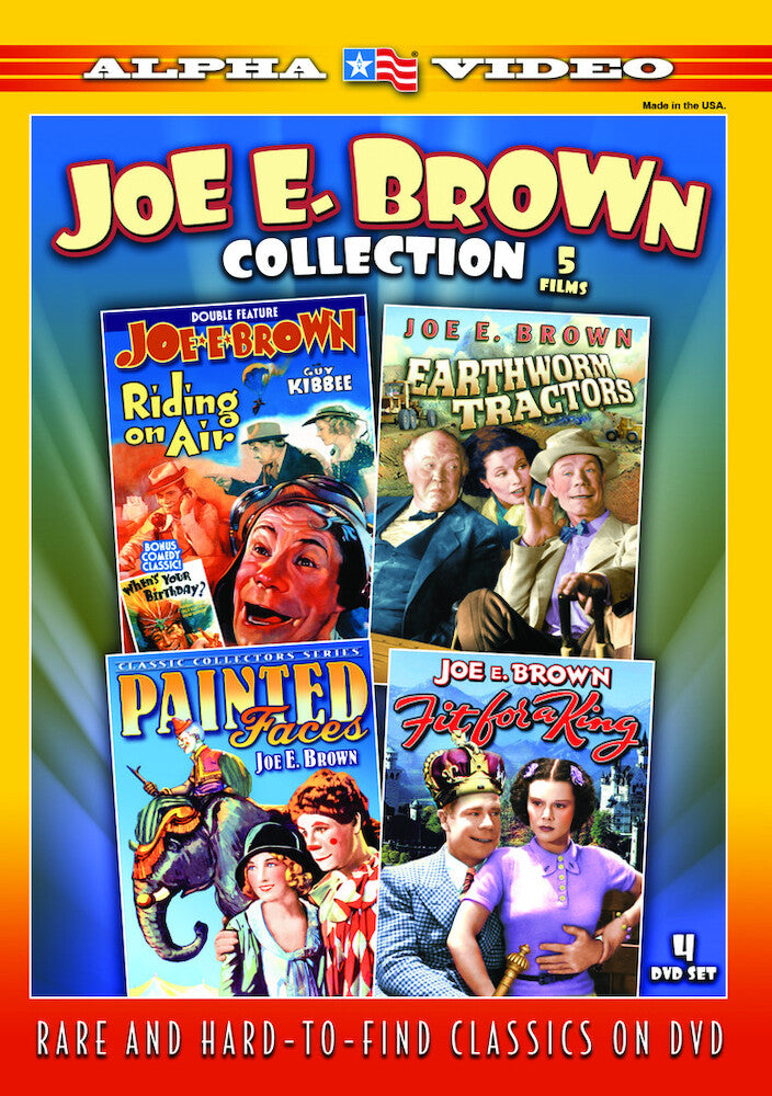 joe e. brown collection: riding on air / when's your birthday? / earthworm tractors / fit for a king / painted faces - DVD