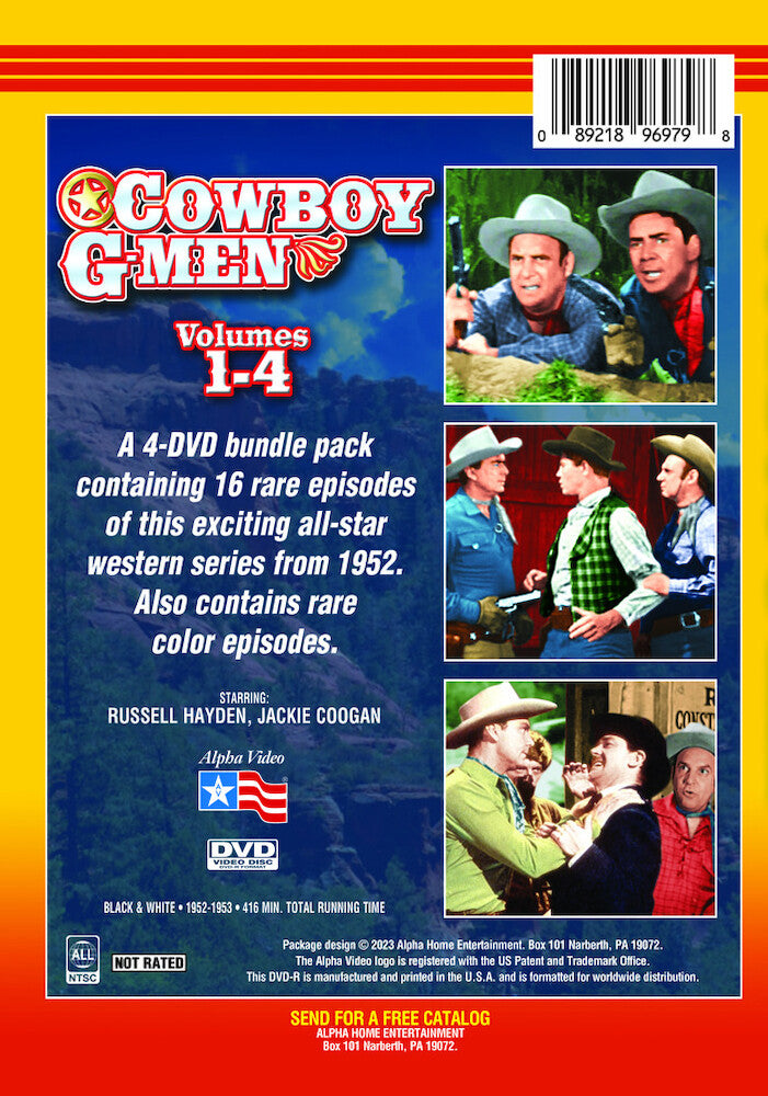 cowboy g-men - volumes 1-4 - Back Panel - DVD