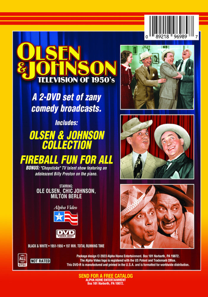 olsen & johnson television of 1950's: olsen & johnson collection / fun for all - Back Panel - DVD