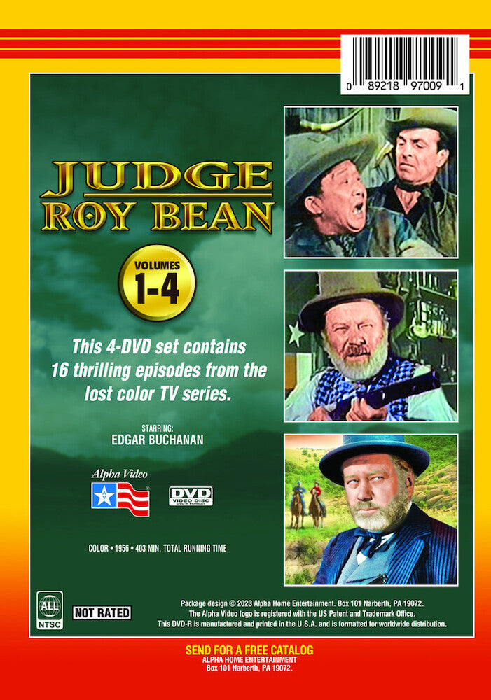 judge roy bean - volumes 1-4 - Back Panel - DVD
