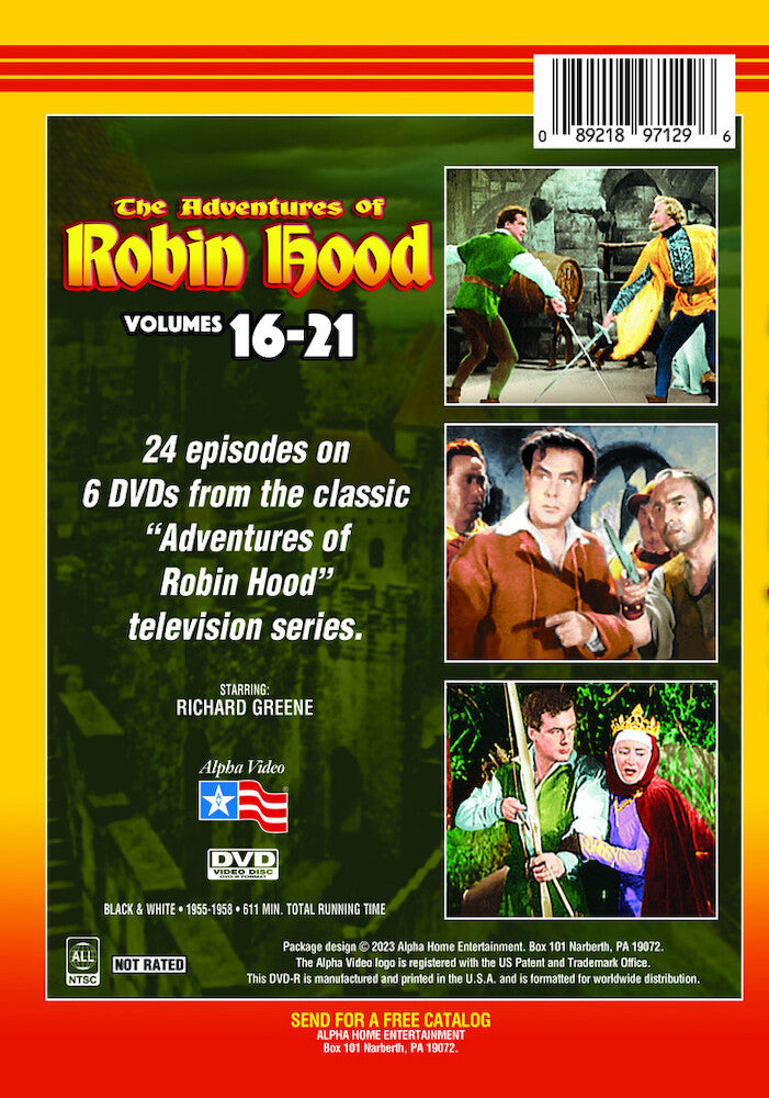adventures of robin hood - volumes 16-21 - Back Panel - DVD
