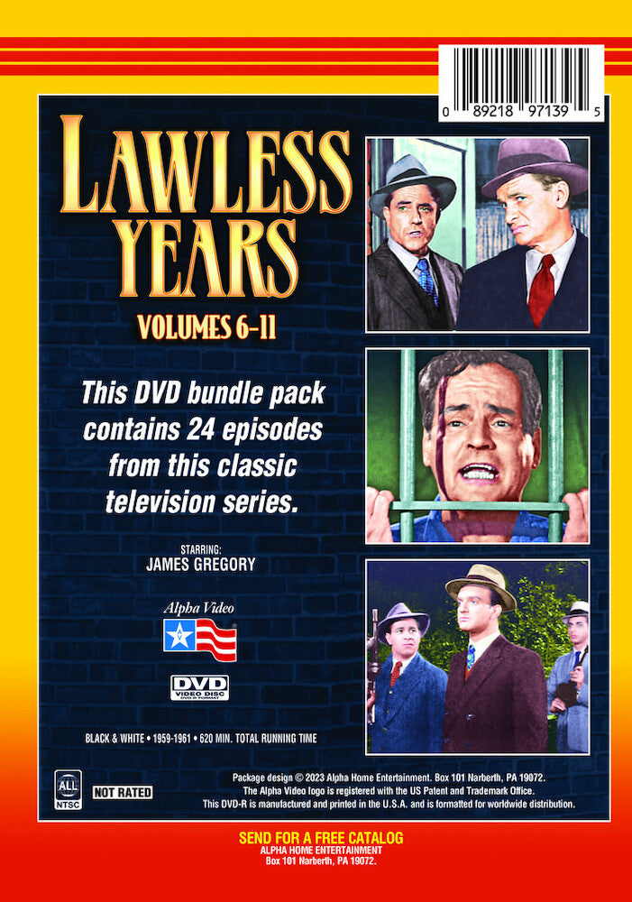 lawless years - volumes 6-11 - Back Panel - DVD