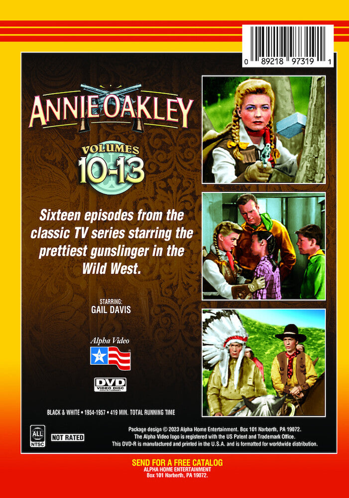 annie oakley, volumes 10-13 - Back Panel - DVD
