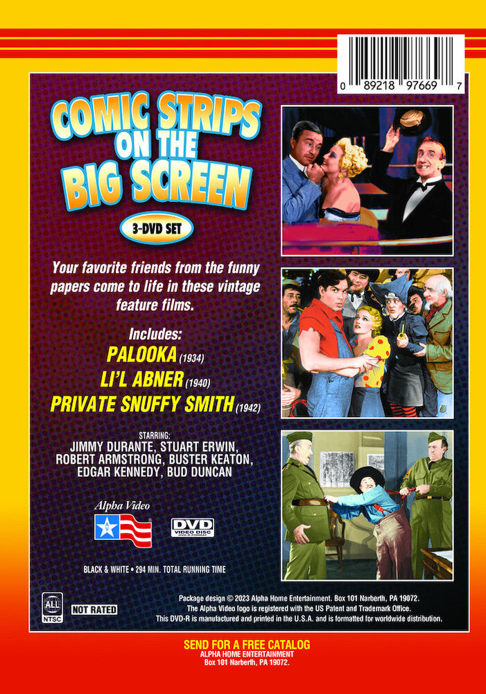 comic strips on the big screen - Back Panel - DVD