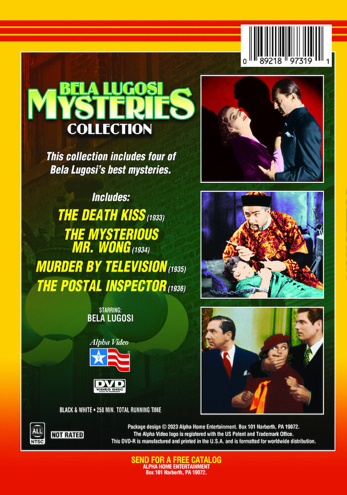 bela lugosi mysteries collection - Back Panel - DVD