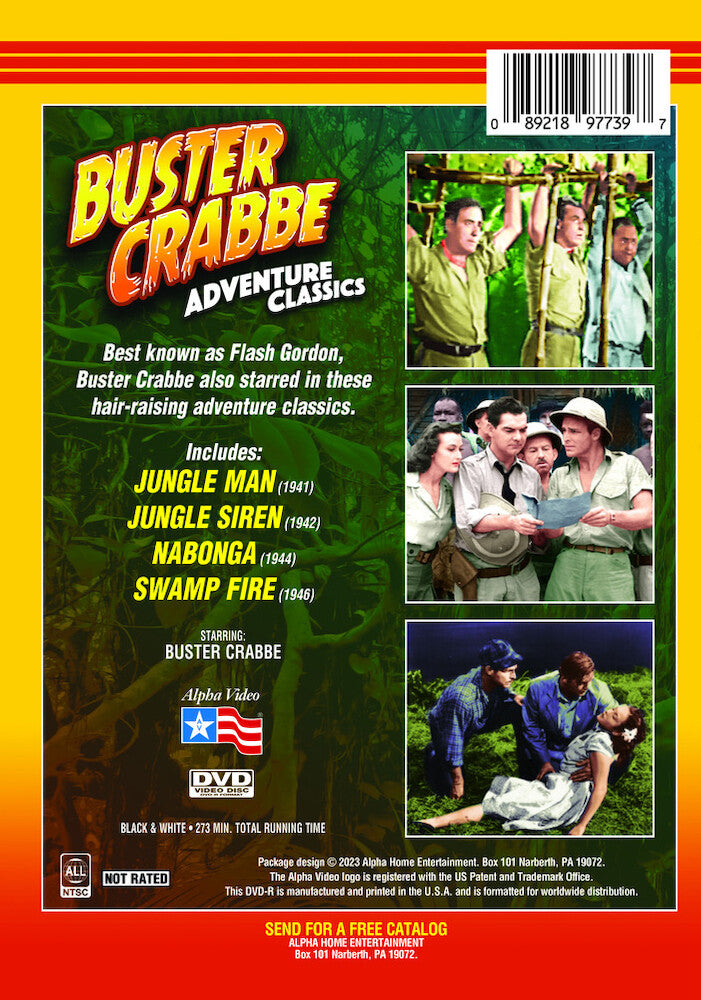 buster crabbe adventure classics - Back Panel - DVD