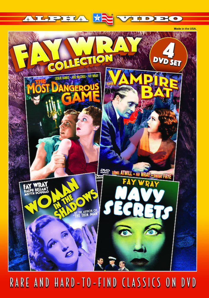 Fay Wray Collection (The Most Dangerous Game / The Vampire Bat / Woman in the Dark / Navy Secrets) (4-) - 