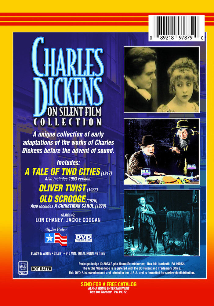 charles dickens on silent film collection (a tale of two cities / oliver twist / old scrooge) - Back Panel - DVD