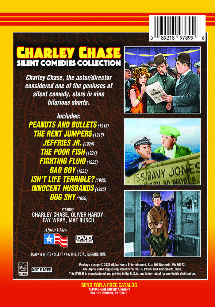 charley chase silent comedies collection - Back Panel - DVD