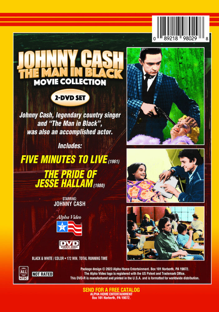 johnny cash: the man in black movie collection - Back Panel - DVD