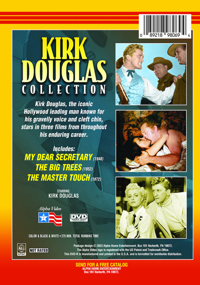 kirk douglas collection (my dear secretary / the big trees / the master touch) - Back Panel - DVD