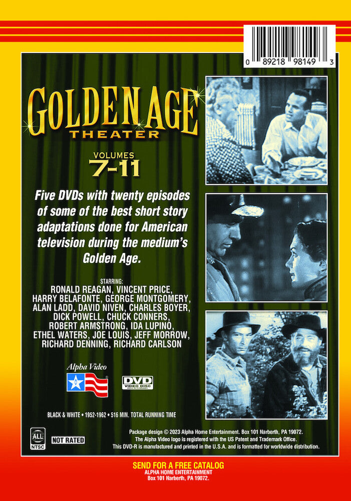 golden age theater -- volumes 7-11 - Back Panel - DVD