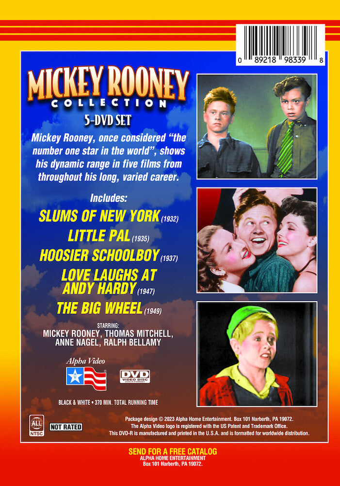 mickey rooney collection - Back Panel - DVD