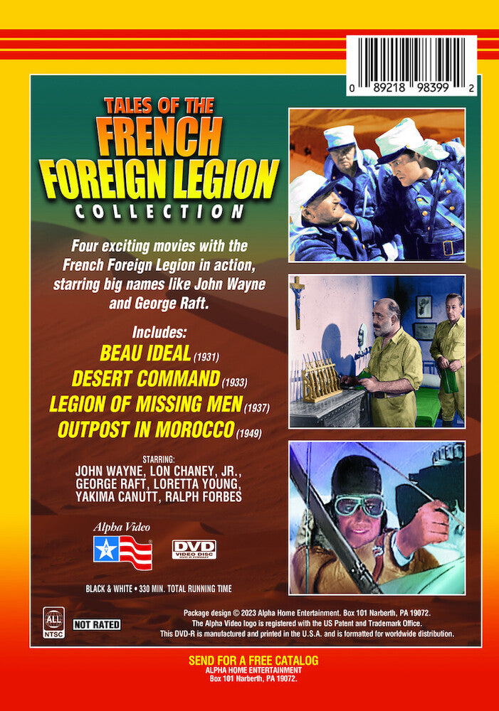 tales of the french foreign legion collection - Back Panel - DVD