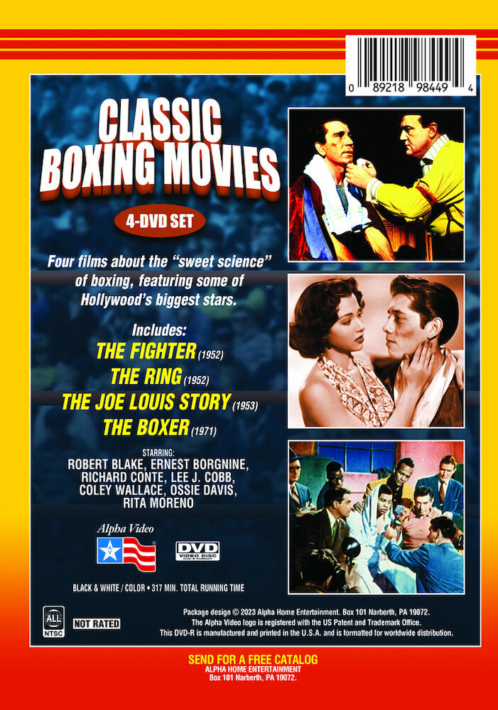 classic boxing movies - Back Panel - DVD