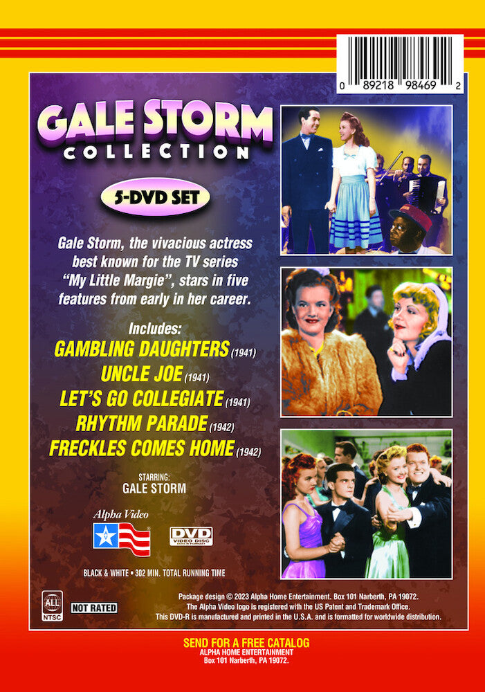 gale storm collection - Back Panel - DVD