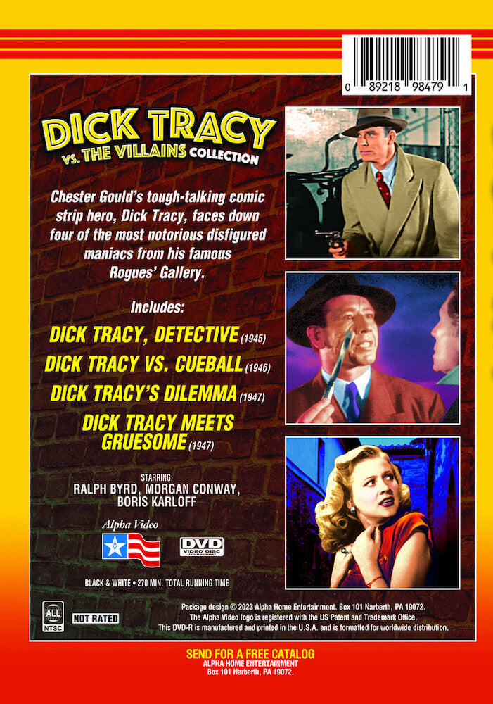 dick tracy vs. the villains collection - Back Panel - DVD