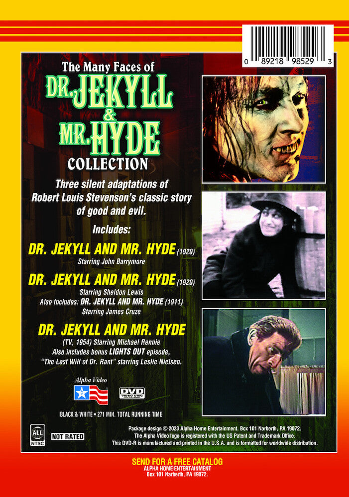 the many faces of dr. jekyll & mr. hyde collection - Back Panel - DVD