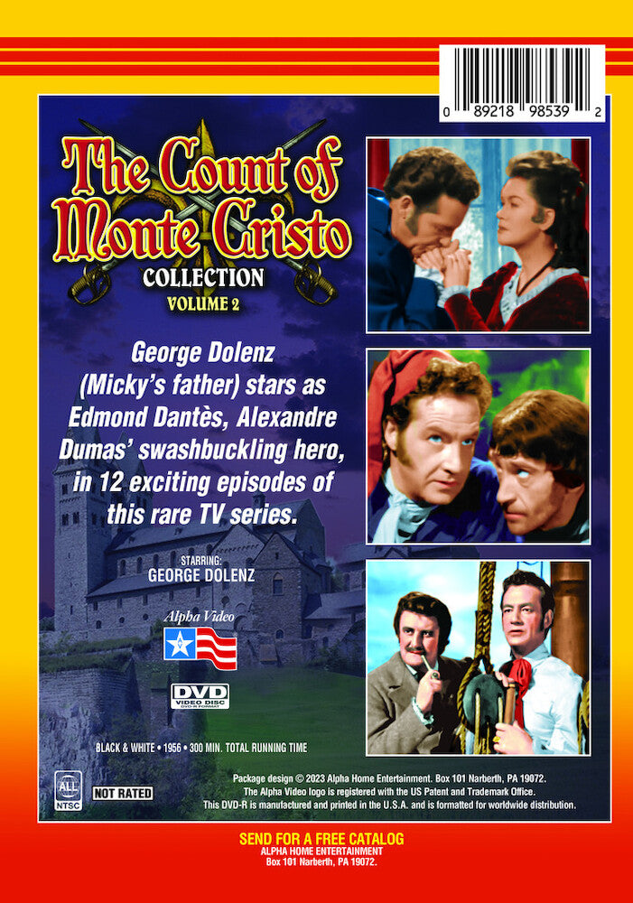 count of monte cristo collection, volume 2 - Back Panel - DVD