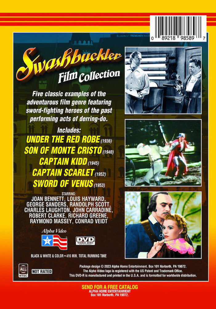 swashbuckler film collection - Back Panel - DVD