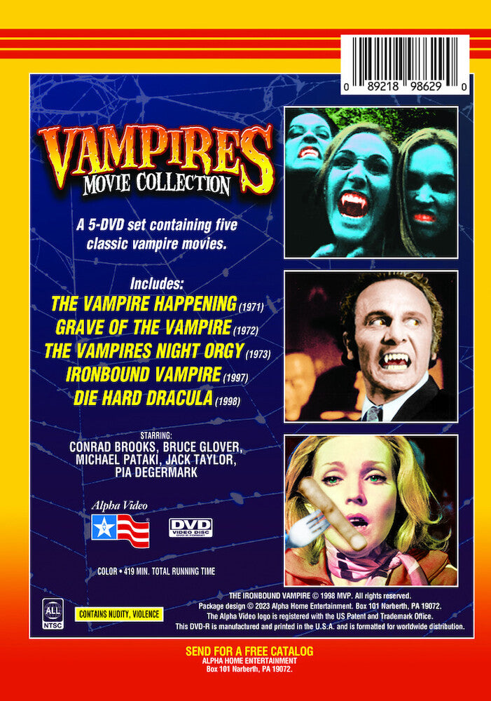 vampires movie collection - Back Panel - DVD