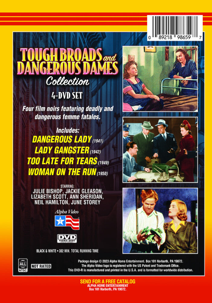 tough broads and dangerous dames collection - Back Panel - DVD
