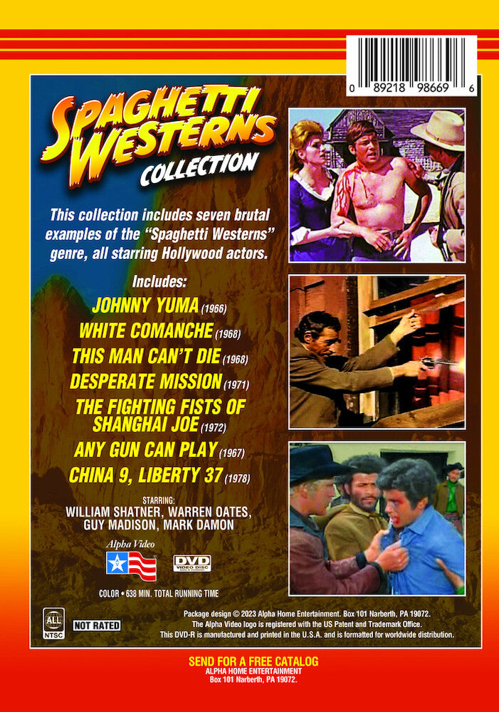 spaghetti westerns collection - Back Panel - DVD