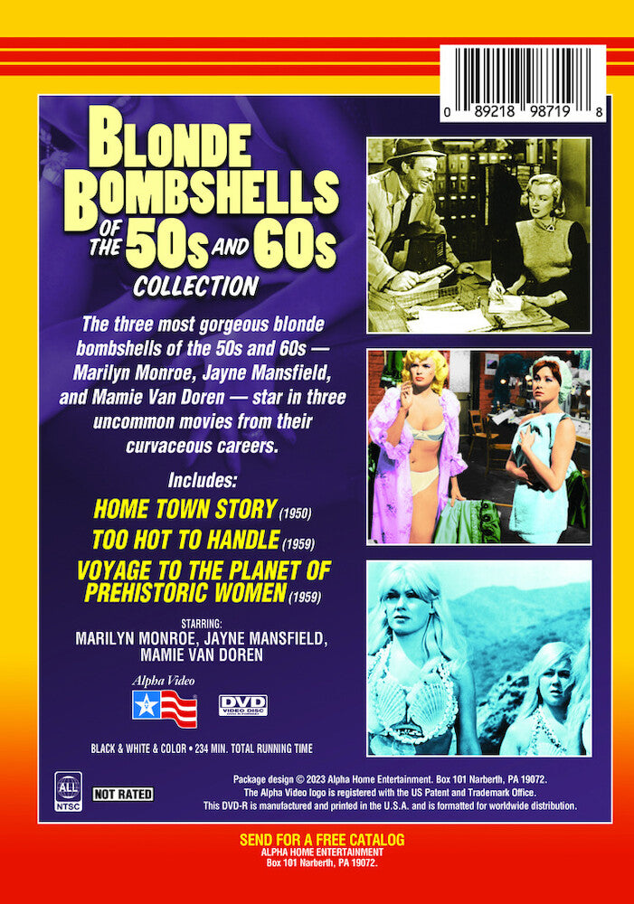 blonde bombshells of the 50s and 60s collection - Back Panel - DVD