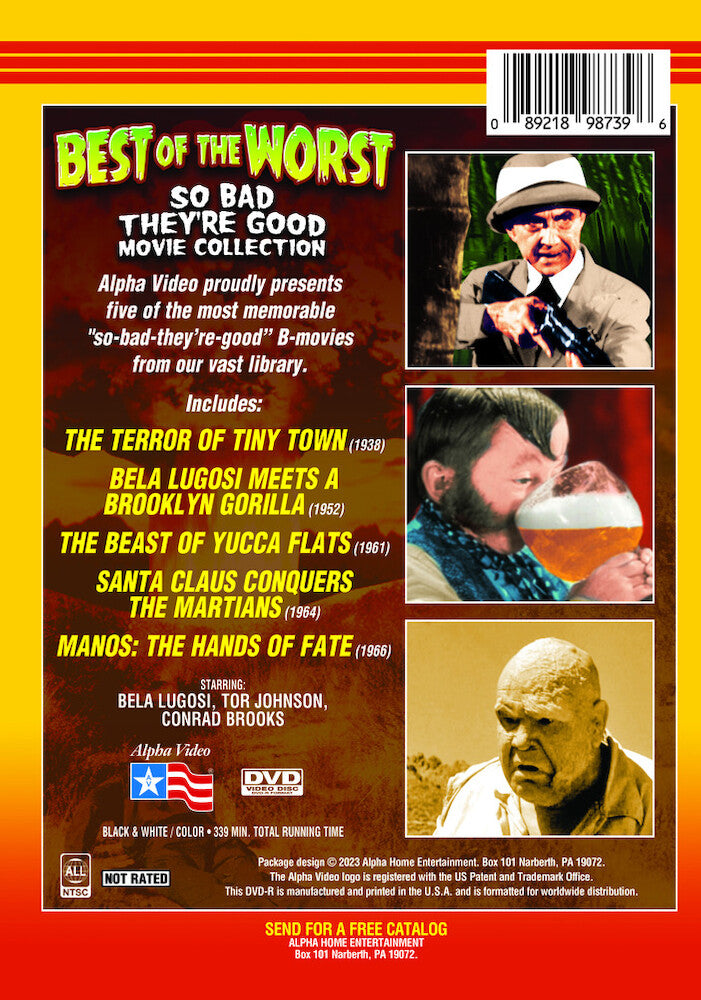 best of the worst: so bad they're good movie collection - Back Panel - DVD