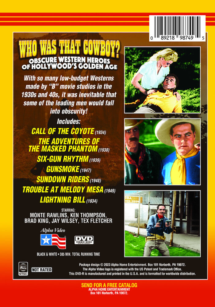 who was that cowboy? - Back Panel - DVD